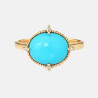Image 1 of Victorian Turquoise Cabochon Ring