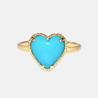 Image 1 of Sleeping Beauty Turquoise Heart Ring