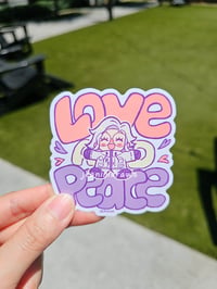 Image 2 of Love and Peace ✨ waterproof vinyl sticker