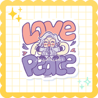 Image 1 of Love and Peace ✨ waterproof vinyl sticker