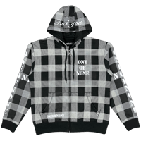 Image 1 of Plaid Zip Hoodie (M)