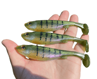 Image 2 of 5" Swimbait Split Belly (3 Pack) Blue Gill