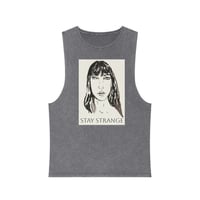 Image 1 of Stay Strange Art Tank — Vintage Stonewash Graphic Tank Top