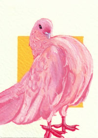 Image 1 of Print of Original Pink Pigeon Painting 