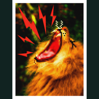 Lion Roar Riso Print
