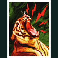 Tiger Roar Riso Print
