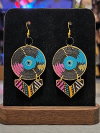 Image 1 of RETRO VINYL EARRINGS