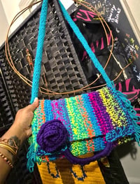Image 2 of CROCHET TURQUOISE PURSE