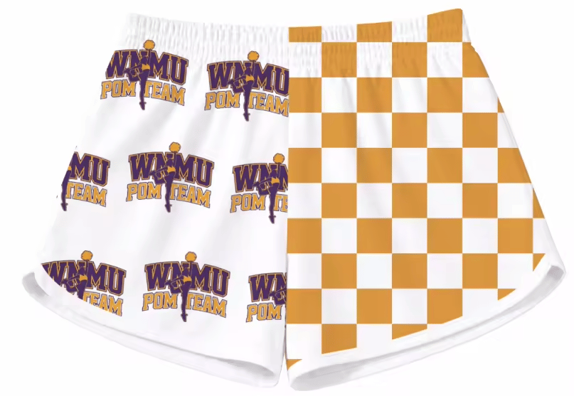 Image of WNMU Pom Team split hem shorts w/pockets