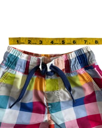 Image 4 of Mini Mexx Plaid Swim Trunks - 6-9m