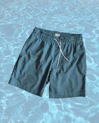 Image 1 of Crewcuts Blue Geometric Swim Trunks -12