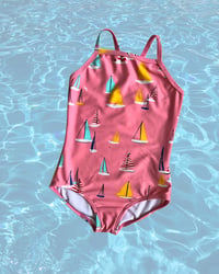Image 1 of Hanna Andersson Sailboat Swimsuit - 3T