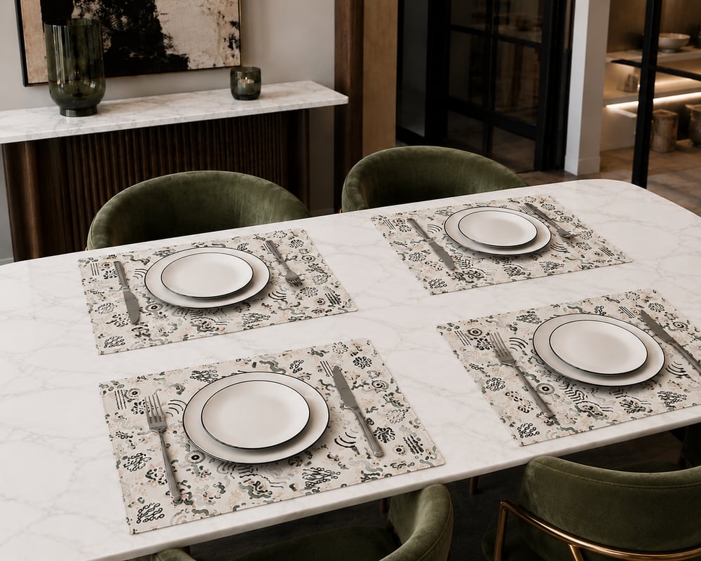 Image of Placemat Set of 4 - Collection Ritual, Quiet Moss