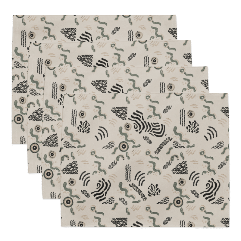 Image of Placemat Set of 4 - Collection Ritual, Quiet Moss