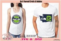 Image 2 of Seattle Seahawks SET2 Design SVG Files, Cricut, Studio, Digital Cut Files