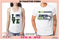Image 3 of Seattle Seahawks SET1 Design SVG Files, Cricut, Studio, Digital Cut Files