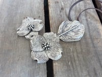 Image 1 of Dogwood Bracts and Leaf necklace