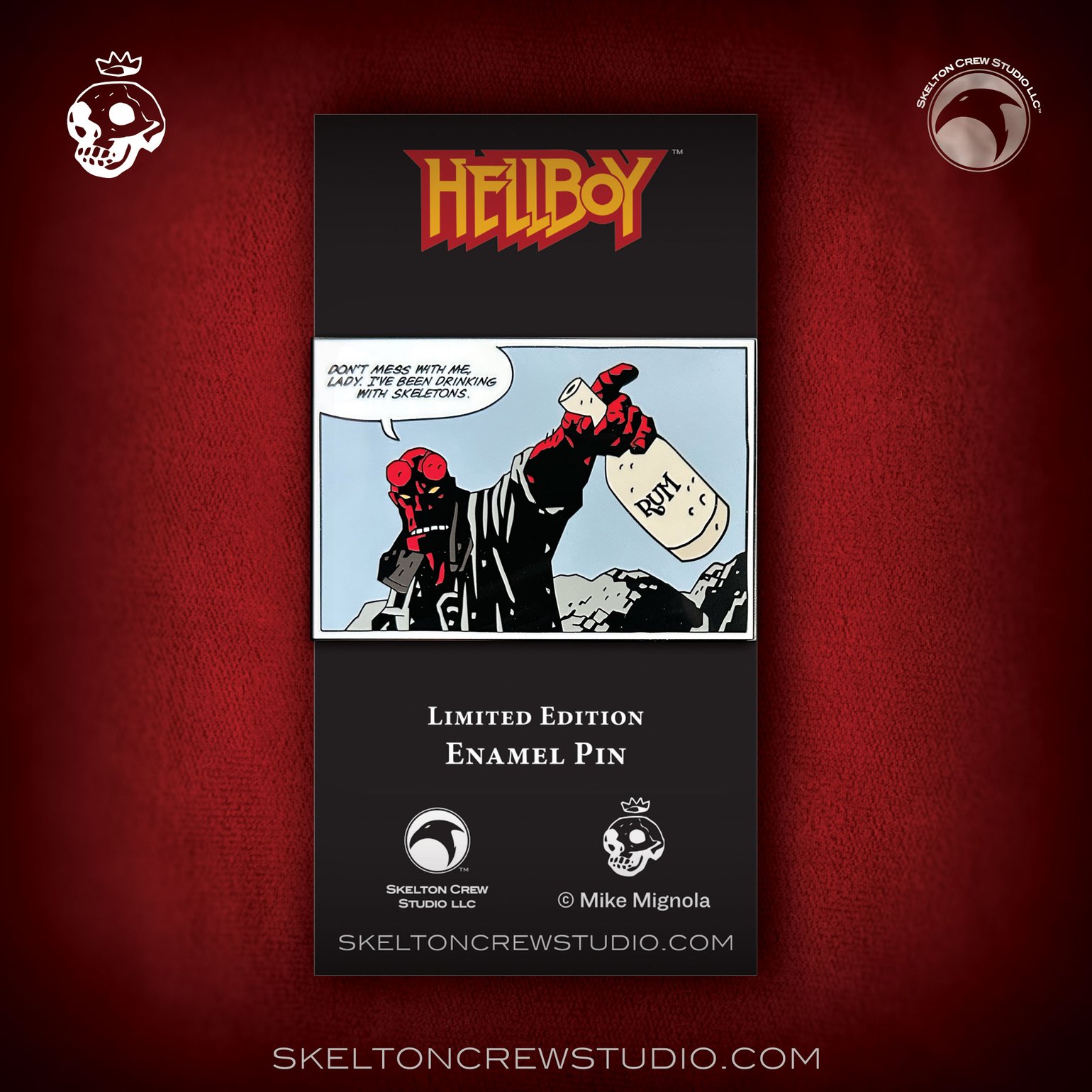 Image of Hellboy/B.P.R.D.: Limited Edition Drinking With Skeletons Pin!