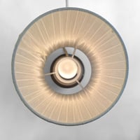 Image 11 of Lampe en grès vintage brun caramel - 1980 - Abat-jour en ruban beige