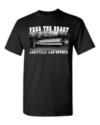 Black Gildan 5000 Shirt with White Print