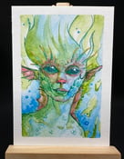 Image of Mermaid Merfolk  ACEO 3.5"x2.5" Art Card.