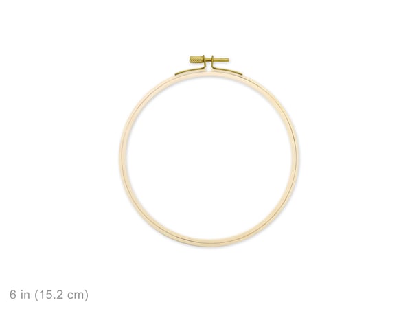 Image of 6" Embroidery Hoop w/Brass Clamp