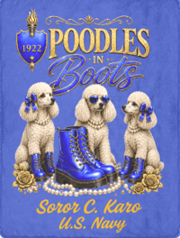 Image 1 of Poodles in Boots Travel Blanket (3 Sizes)