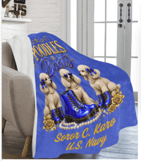 Image 2 of Poodles in Boots Travel Blanket (3 Sizes)