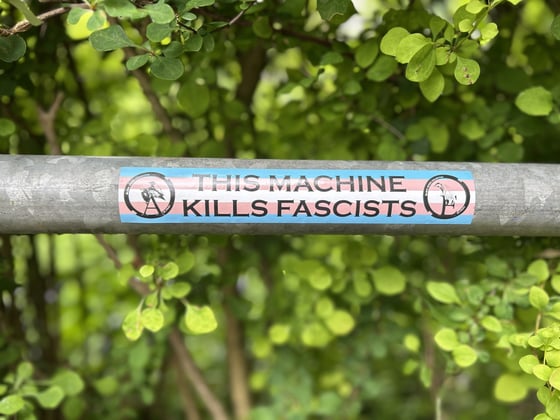 Image of "This machine kills..." frame sticker pack