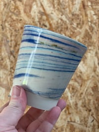 Image 2 of Marbled cup Blue stripes