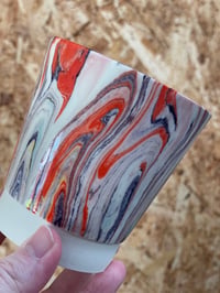 Image 1 of Marble cup orange and purple