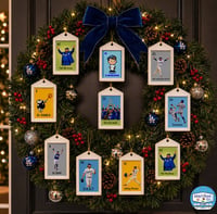 Image 1 of Set 2 - 2025 Lotería Dodgers Themed Ornaments/Gift Tag 
