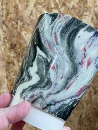 Image 2 of Marbled cup black with pink