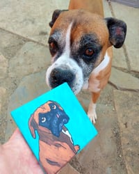 Image 2 of Custom Dog portrait 4x4 Tile Painting