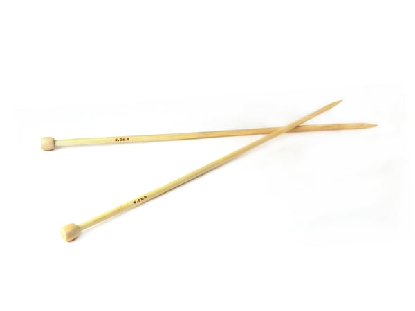 Image of Bamboo Straight Knitting Needles 14" (35 cm)