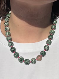 Image 1 of Hand-Knotted Tree Agate with Flourite