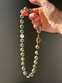 Image 2 of Hand-Knotted Tree Agate with Flourite