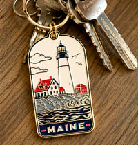 Image 1 of Portland Head Light, MAINE - Enamel Key Chain