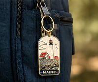 Image 4 of Portland Head Light, MAINE - Enamel Key Chain