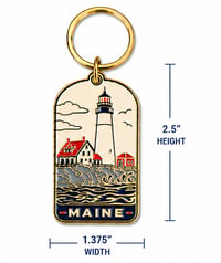 Image 3 of Portland Head Light, MAINE - Enamel Key Chain