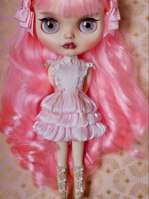 Image of Lounging Linda ~ Coquettish Cheongsam Set for Blythe & Cherry ~ pink