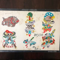Image 2 of Denver Don hand drawn hand colored 1986 USMC flash board 