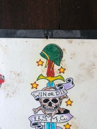 Image 8 of Denver Don hand drawn hand colored 1986 USMC flash board 