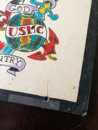 Image 5 of Denver Don hand drawn hand colored 1986 USMC flash board 