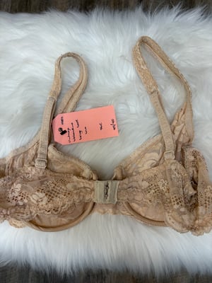 Image of Size 36C - Vintage Valentino Intimo Designer 1980s Beige Lace Bra
