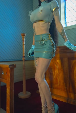 Image of Toxic Vision Sunday Service mini skirt