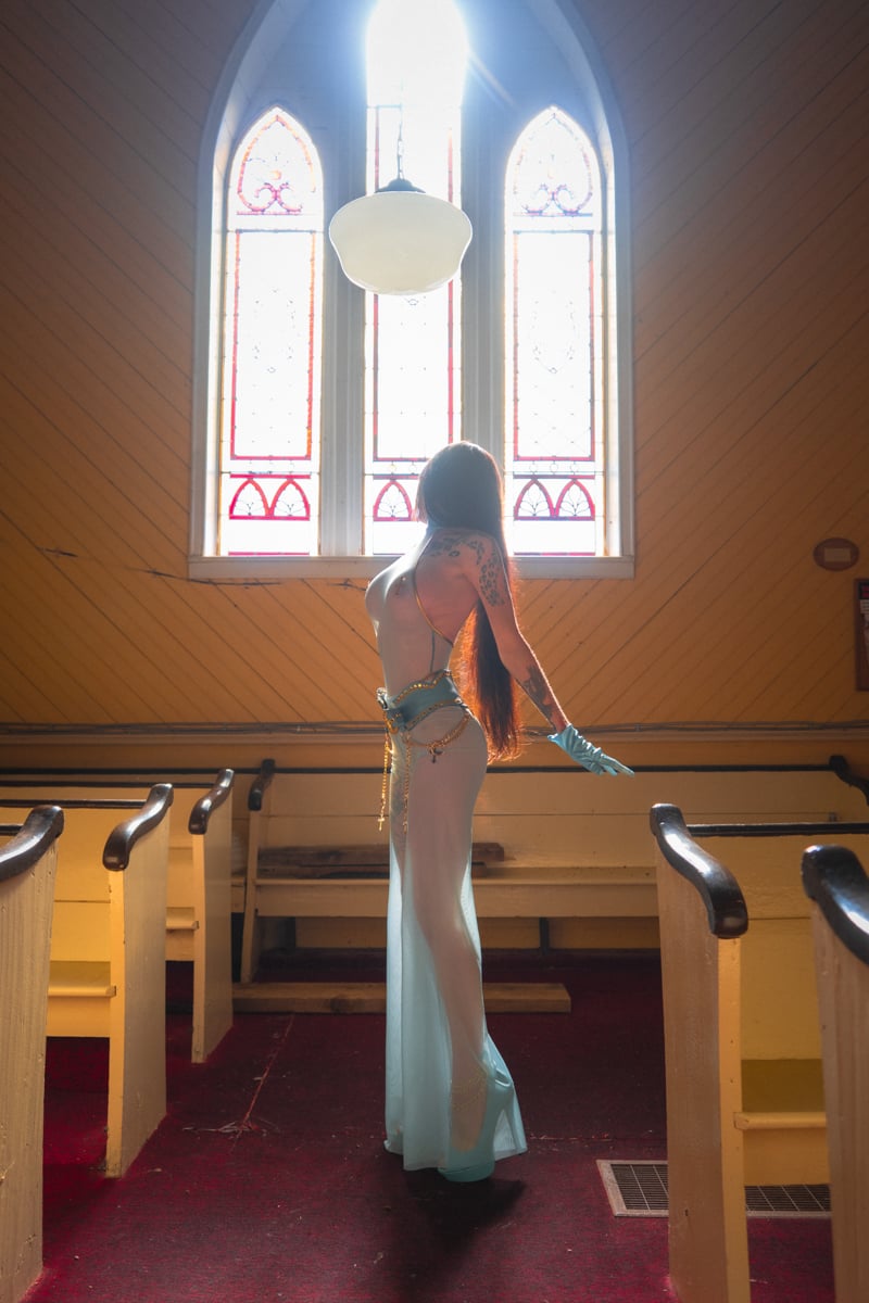 Image of Toxic Vision Sunday Service mesh pants and belt
