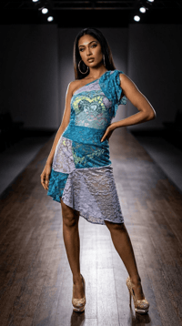 Image 1 of Blue Siren - One Piece Swimsuit Wrap/Cover