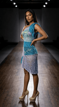 Image 3 of Blue Siren - One Piece Swimsuit Wrap/Cover