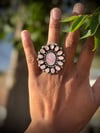 Pink shell cluster Ring 